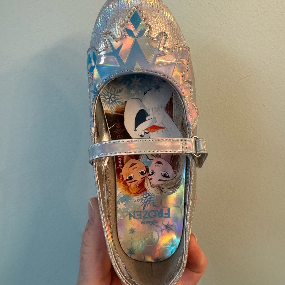 Disney Frozen Silver Holographic Ballet Shoes